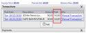 Transactions section with payment applied to the separate transactions